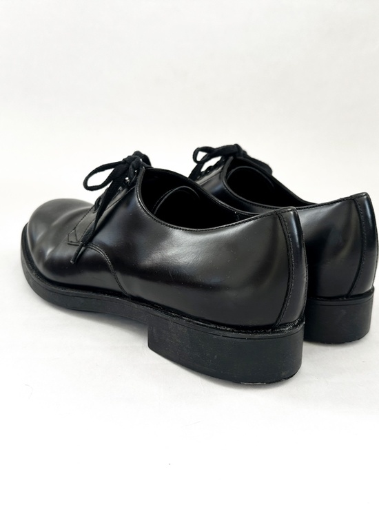 Prada mens black leather derby oxfords brogues laceup shoes 2EE212 42.5 US 9 9.5
